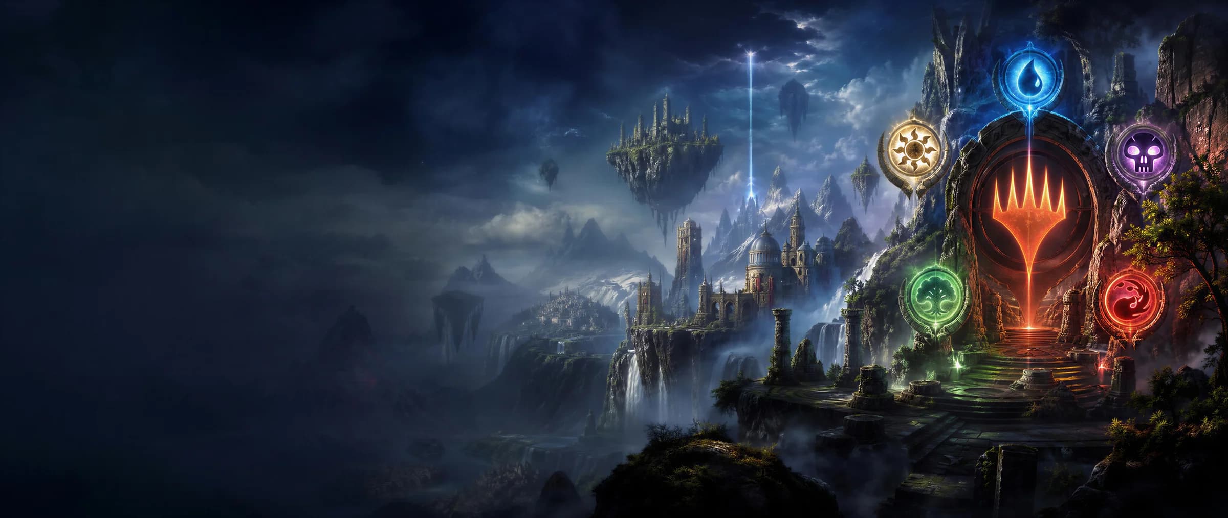 Cartas de Magic: The Gathering desplegadas en una mesa